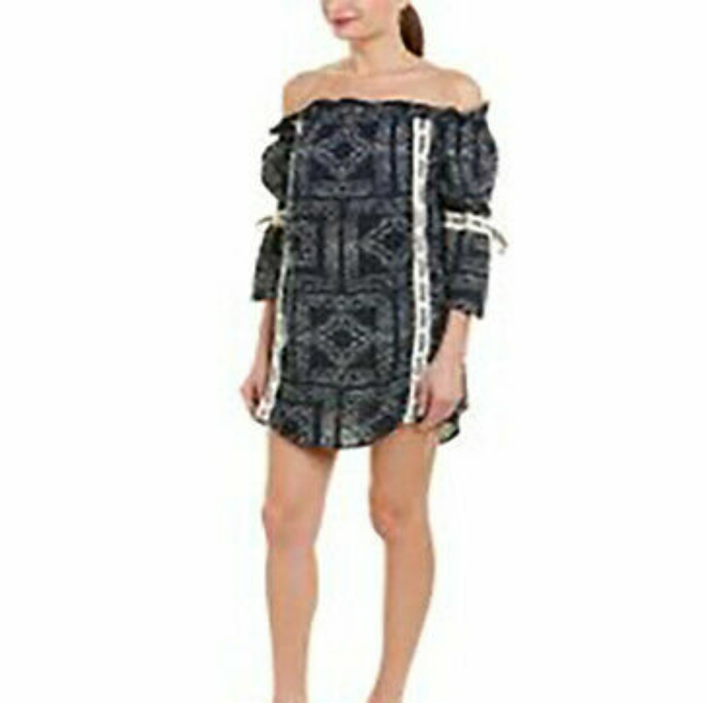 Surf Gypsy Navy Off Shoulder Dress